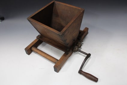 Primitive Wooden Fruit Grinder