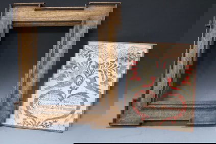 Antique Oak Frame w/ Fractur
