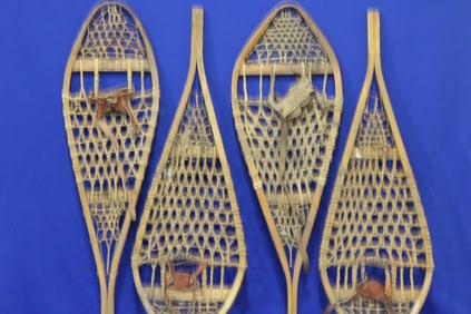2 Pair Vintage Canadian  Snow Shoes