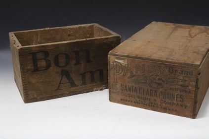 Antique Wooden Store Crates