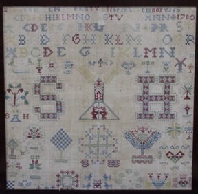 18th C Large Size ABC Extraordinary Sampler #1
