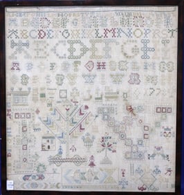18th C Large Size Extraordinary ABC Sampler #2