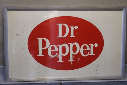 Large Dr. Pepper Metal Sign
