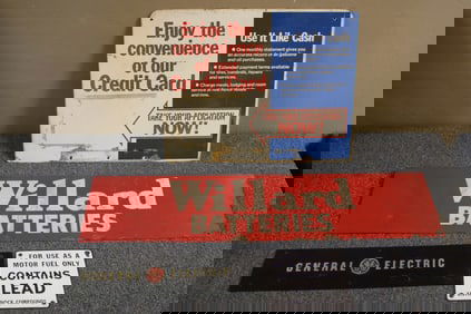 Antique Car Related Willard Batteries Sign & More