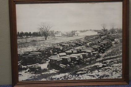 Antique Car Related Framed Photo Model T Junk Yard