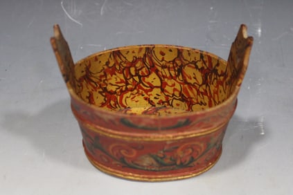 Pennsylvania Dutch Small Piggin Bucket w/Hearts