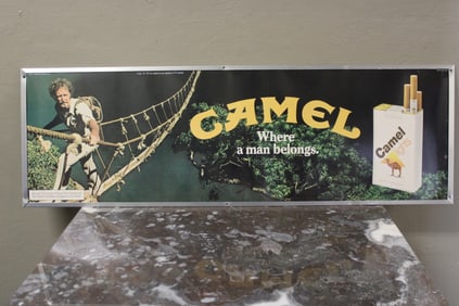 Framed Camel Cigarette Sign