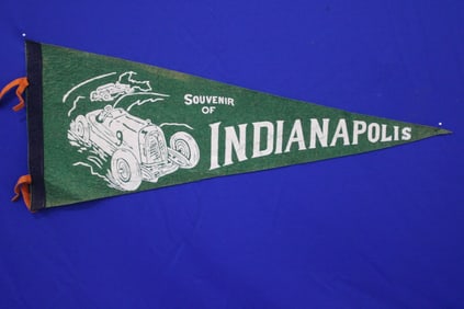 Rare 1920-40s Indianpolis Race Felt Pennant