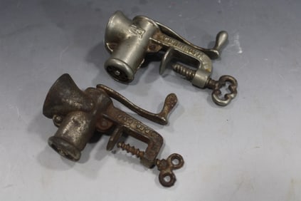 Cast Iron Miniature Toy Meat Grinders