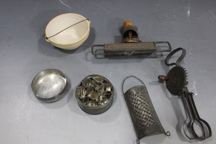 Miniature Tin Child's Baking Toys