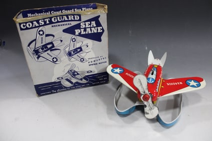 Vintage Ohio Art Tin Litho Coast Guard Sea Plane #106