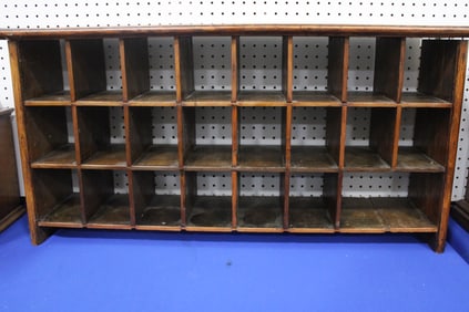 Early Barber Shop Shaving Mug Cabinet