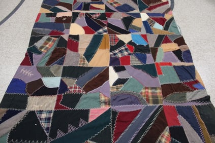 19th to Early 20th C Crazy Quilt
