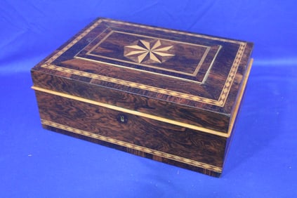 Inlaid Walnut Document Box
