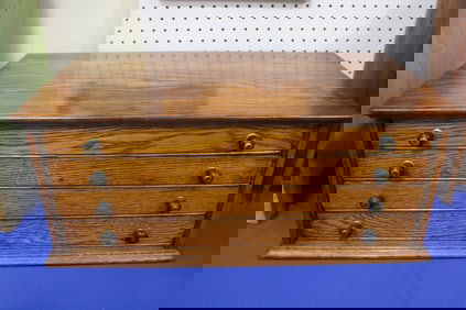 4-Drawer Oak Store Cabinet