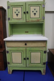 1931 Child's Kitchen Hoosier Cupboard in O/Paint