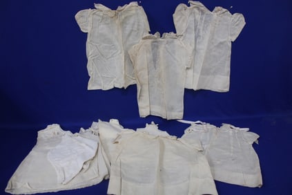 Lot of 12 Antique White Baby Garments