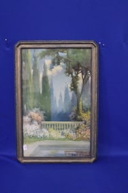 R. Atkinson Fox "Garden View" Lithograph Print
