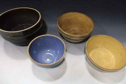 5 Stoneware Crock Bowls