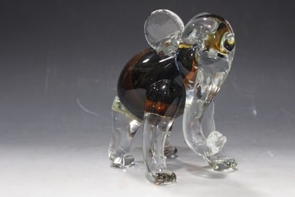 Blown Art Glass Sculpture Large Elephant