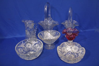 Group of Cut & Molded Glass