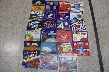 Lot of 27 NOS Crate Labels Includes Indian, Eskimo