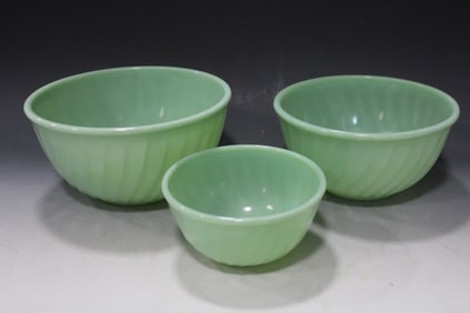 Bowls - First of Very Large Jadeite Fire-King Collection