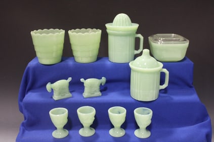 Unusual Jadeite Glass Misc Items / Mug, Juicer, More