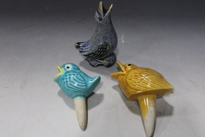 Lot of 3 Pie Birds