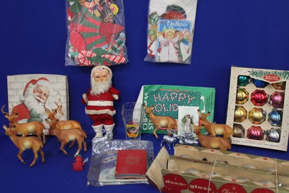 Large Boxlot of Misc Christmas Decorations