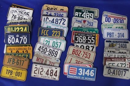 Apx 68 Cereal Box License Plates