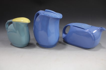 Lot of 3 Hall Refrigerator Pitchers