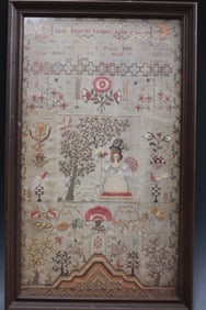 Reproduction Framed Sampler Jane Ballards