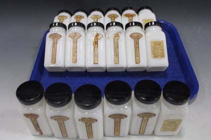 1940-50s Griffiths Spice Jars w/ Paper Labels