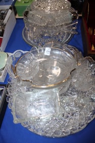Pressed Glass Platters & More