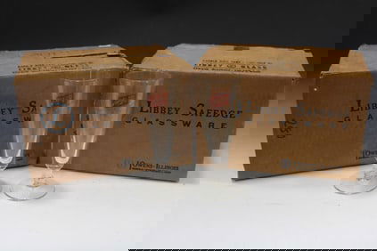 NOS Schlitz Beer Glasses in O/ Shipping Boxes