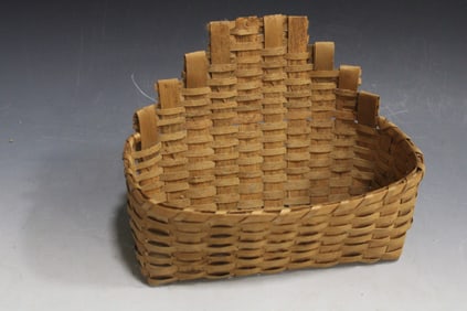 19th C NE Native American Indian Wall Basket