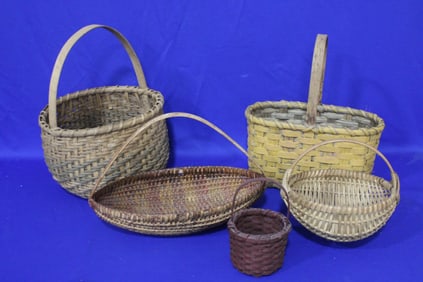 Lot of 4 Handled Baskets