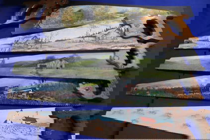 Lot of 5 Paint-Decorated Saws