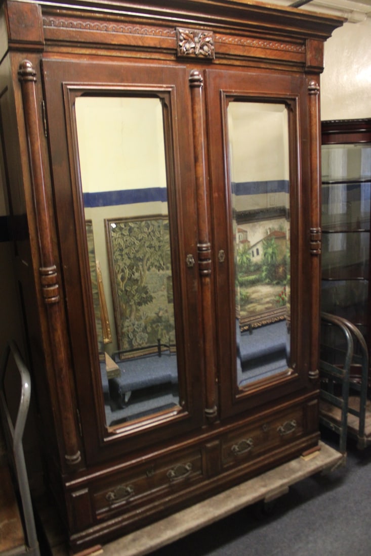 Victorian Mirrored Wardrobe (1 of 2)