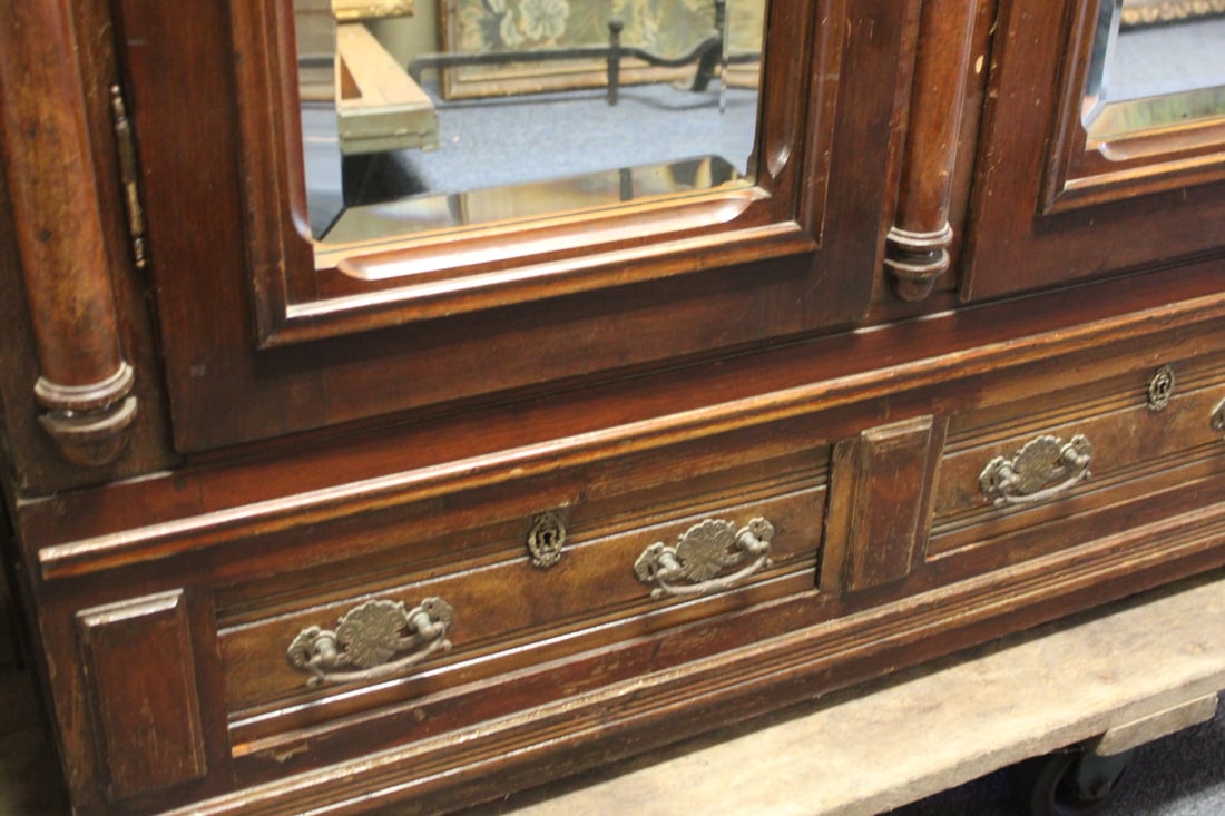 Victorian Mirrored Wardrobe - 2