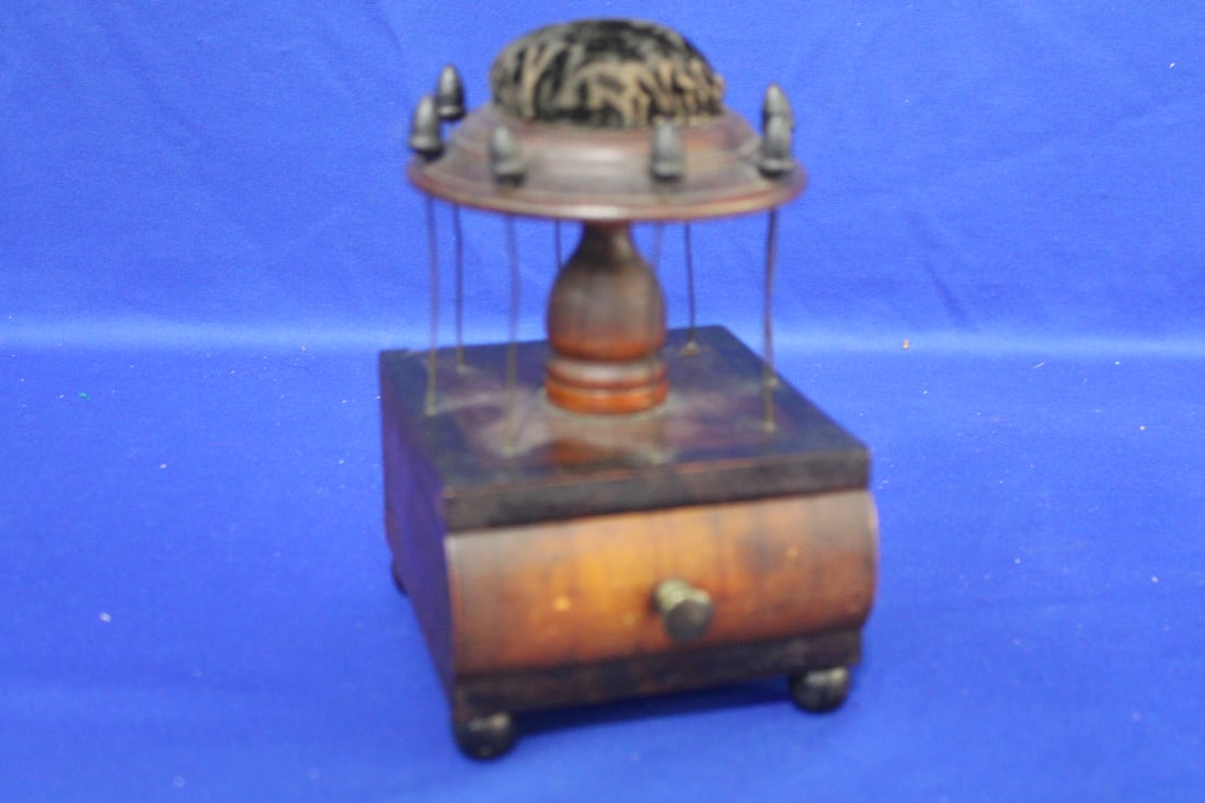 Victorian Sewing Box with Pincushion & Drawer (1 of 3)