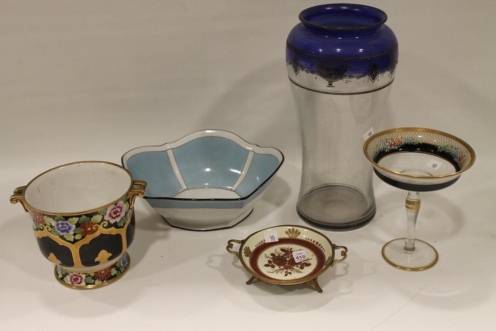 Nippon & Art Glass Grouping: Nippon and art glass grouping.