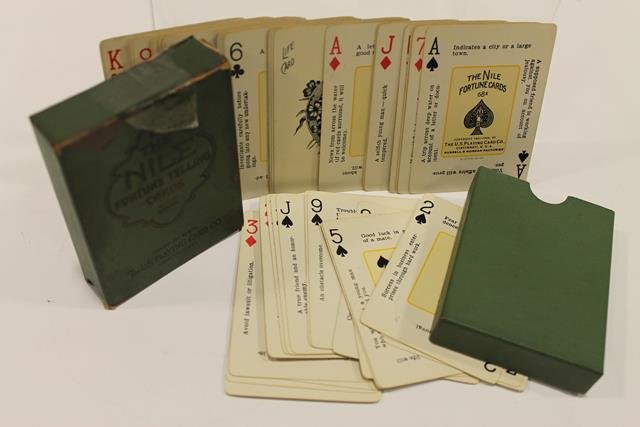 1897-1904 Niles Fortune Telling Cards: Complete set, dated 1897-1904, fortune telling cards, signed Nile, The US Playing Card Co., Cincinnati.