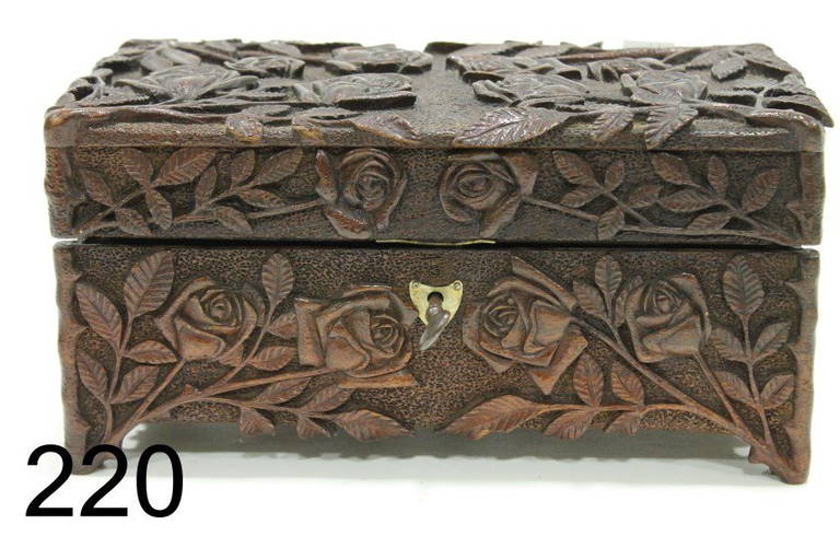 Carved Roses Jewelry Box
