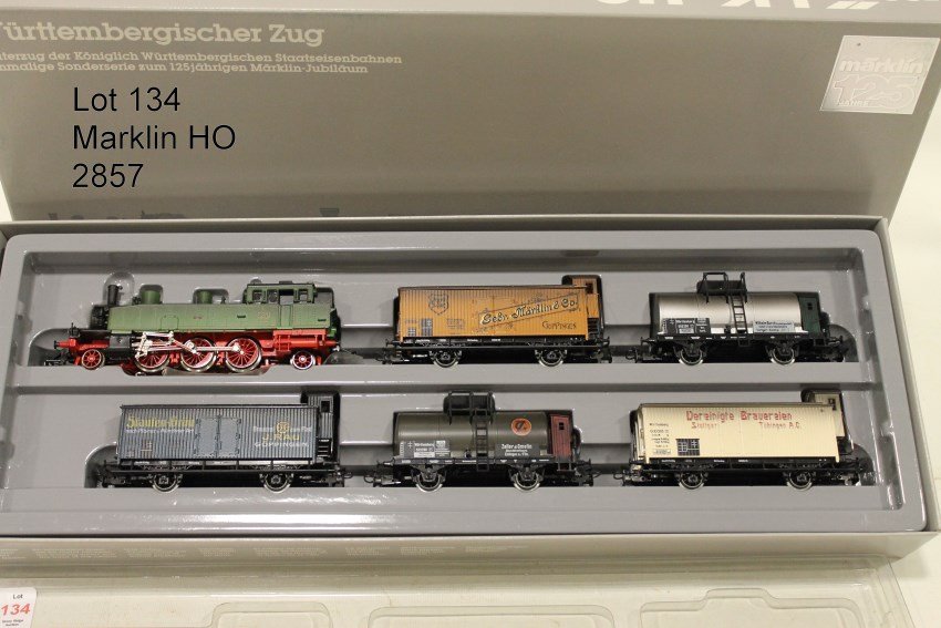 Marklin HO 2857 Train Set, 125th Anniversary JAHRE: In original box.