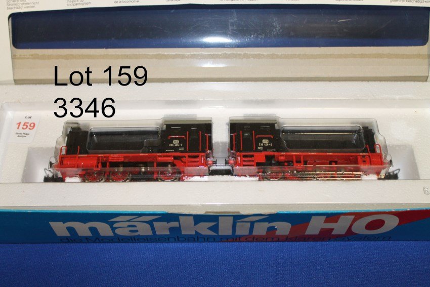 Marklin HO 3346 Locomotives: In original fitted interior, box with new label affixed over old one