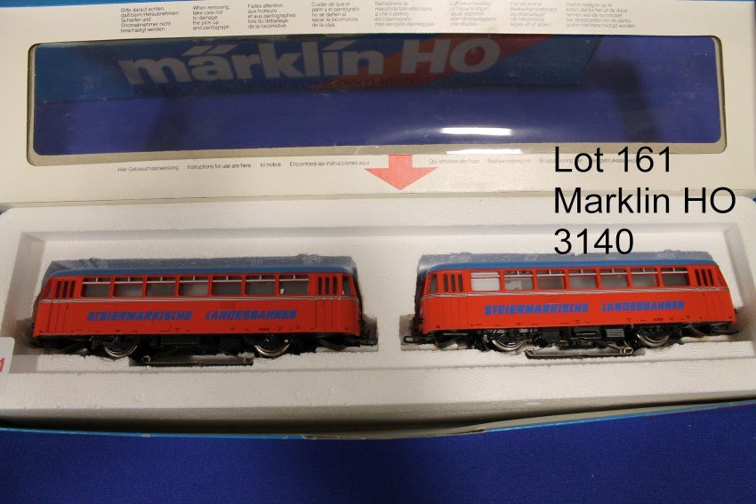 Marklin HO 3140 Locomotives: In original fitted interior, box with new label affixed over old one