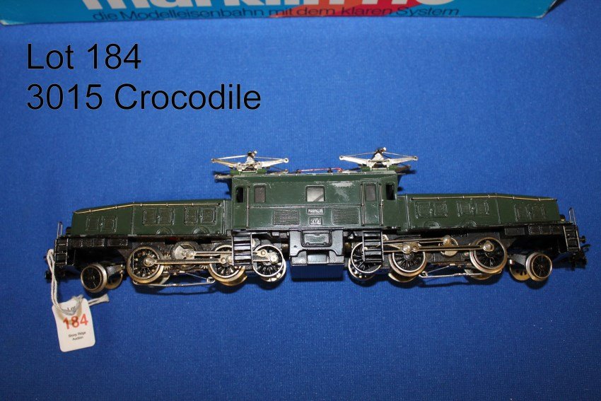 Marklin HO 3015 Crocodile Locomotive, 1960's: Box marked 8356 with new orange label, insert looks refitted.