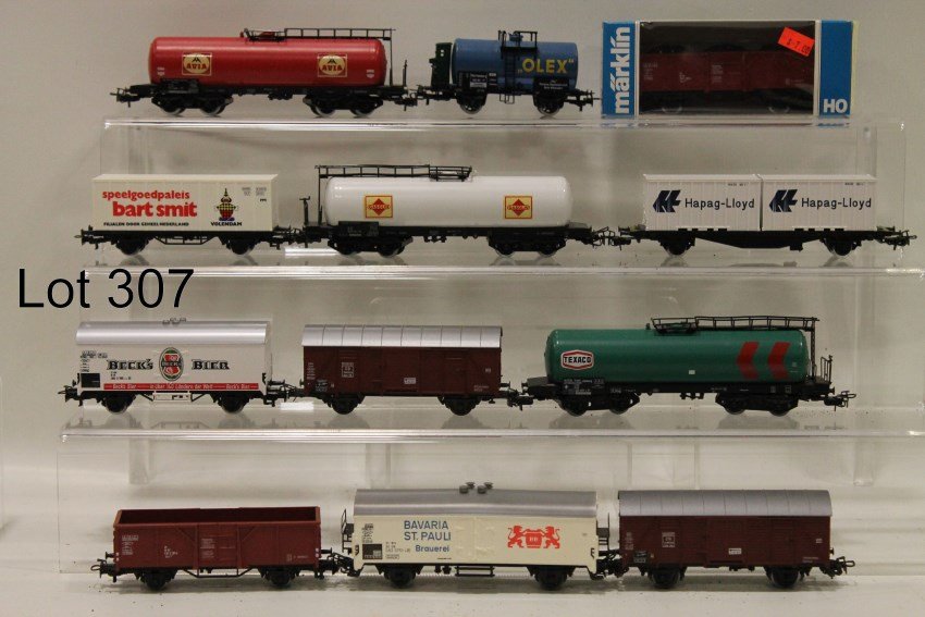 Marklin HO 12 RR Cars, 4431 In Original Box: 4431 Boxed, 11 unboxed